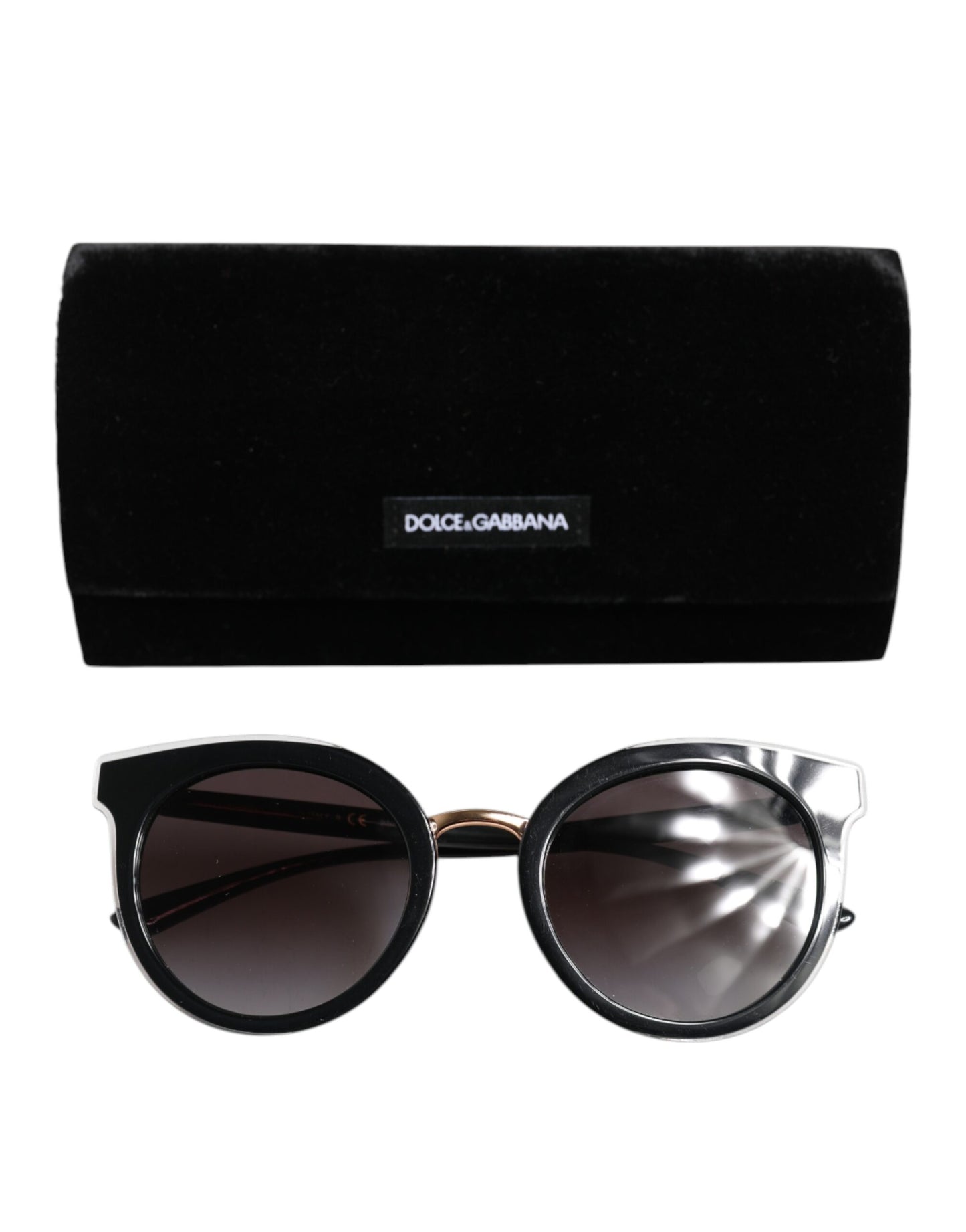Black Transparent Trim Round DG4371-F Eyewear Sunglasses