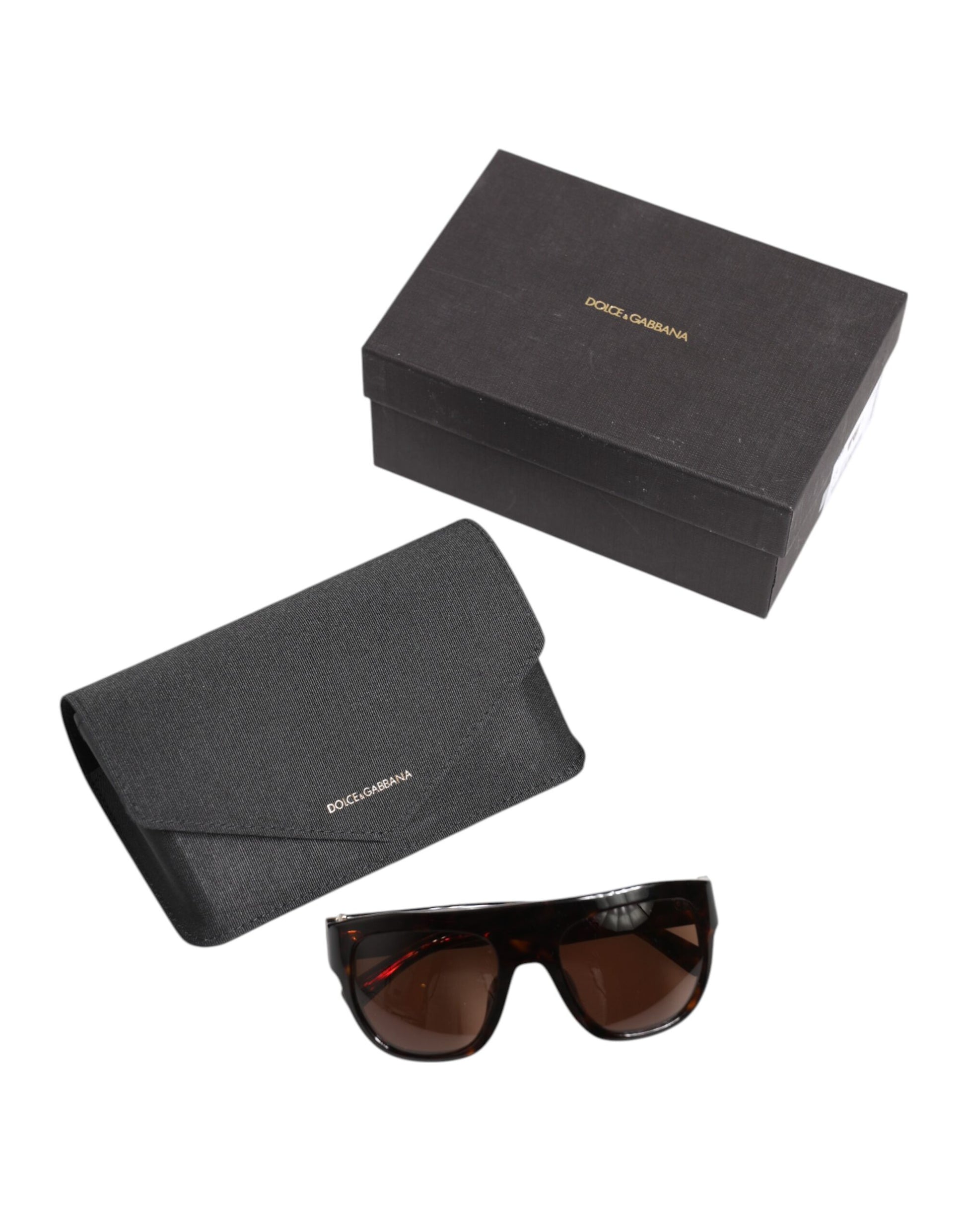 Dark Brown Havana DG4398F Square Frame Eyewear Sunglasses