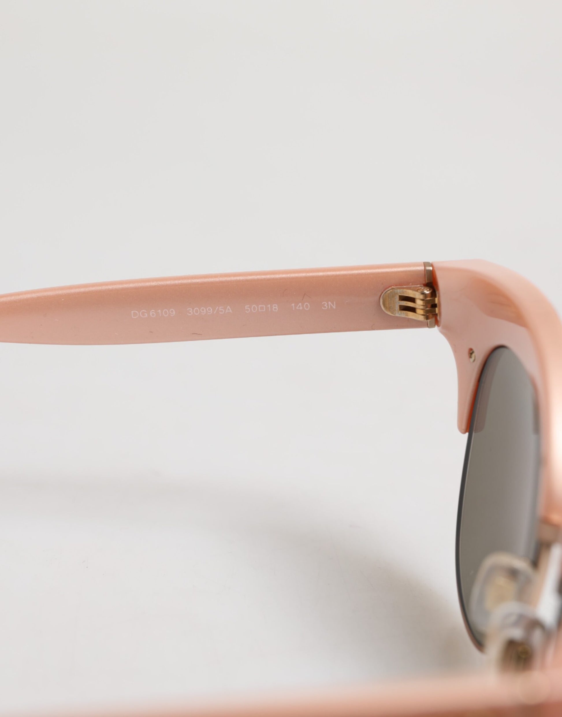 Pink Gold Mirrored Cat Eye DG6109 Sequined Sunglasses