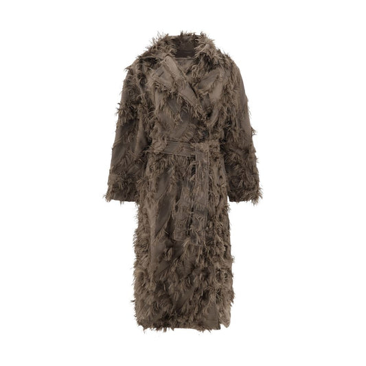 Coat with fur details
