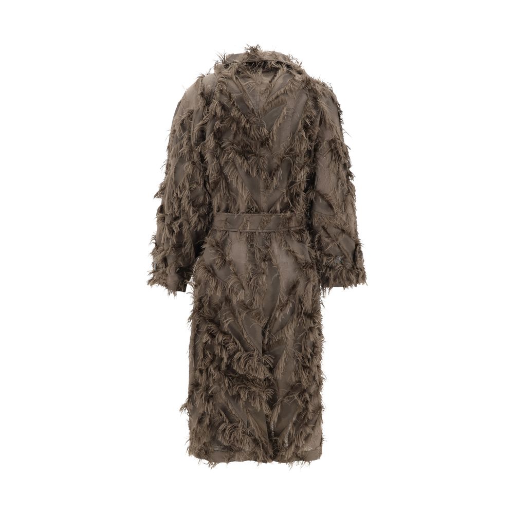 Coat with fur details
