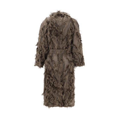 Coat with fur details