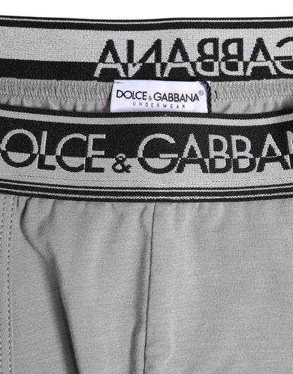 Gray Cotton Stretch Regular Boxer Underwear