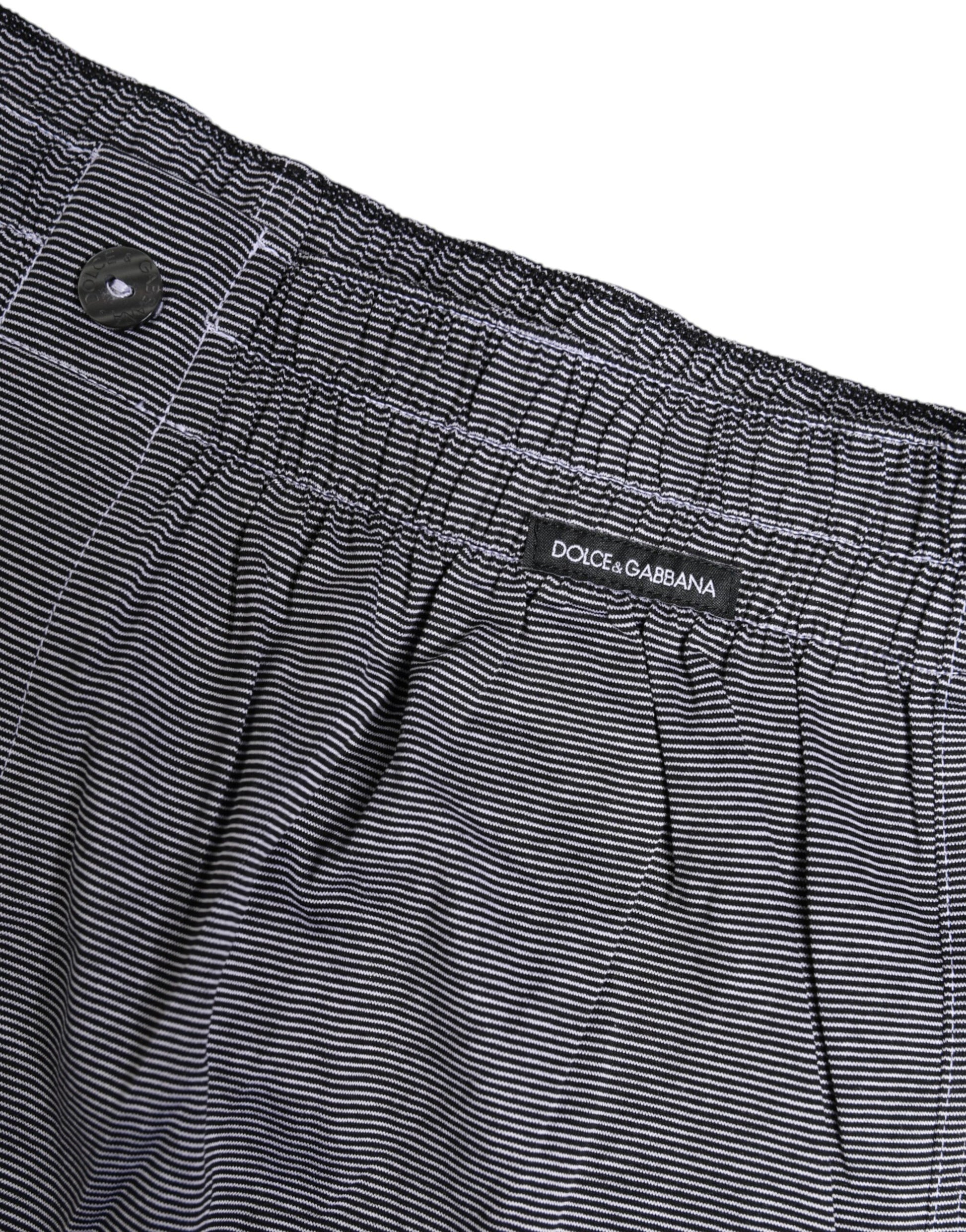 Gray Striped Cotton Regular Boxer Underwear