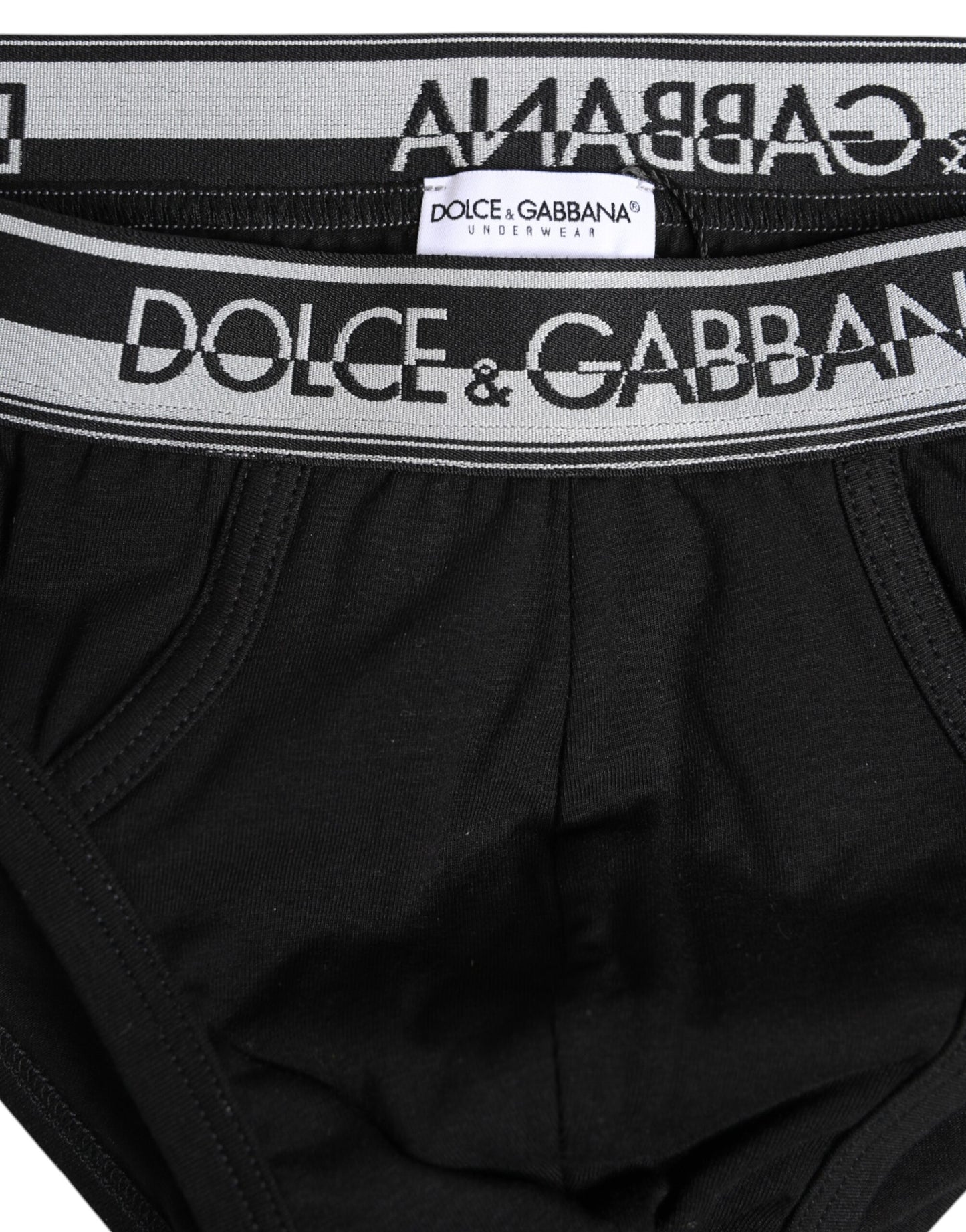 Black Cotton Stretch Regular Brief Underwear