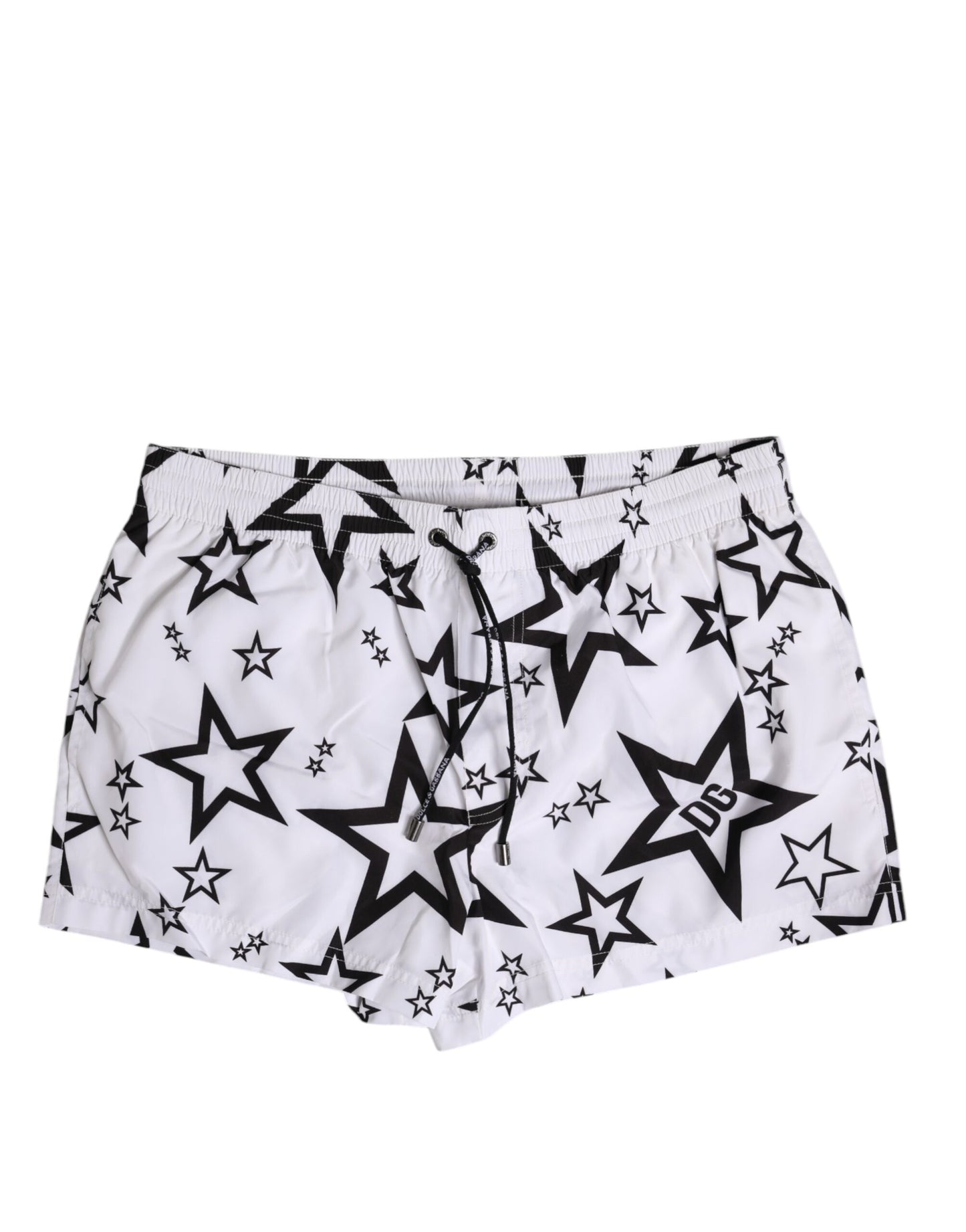 White Star Print Beachwear Men Shorts Swimwear