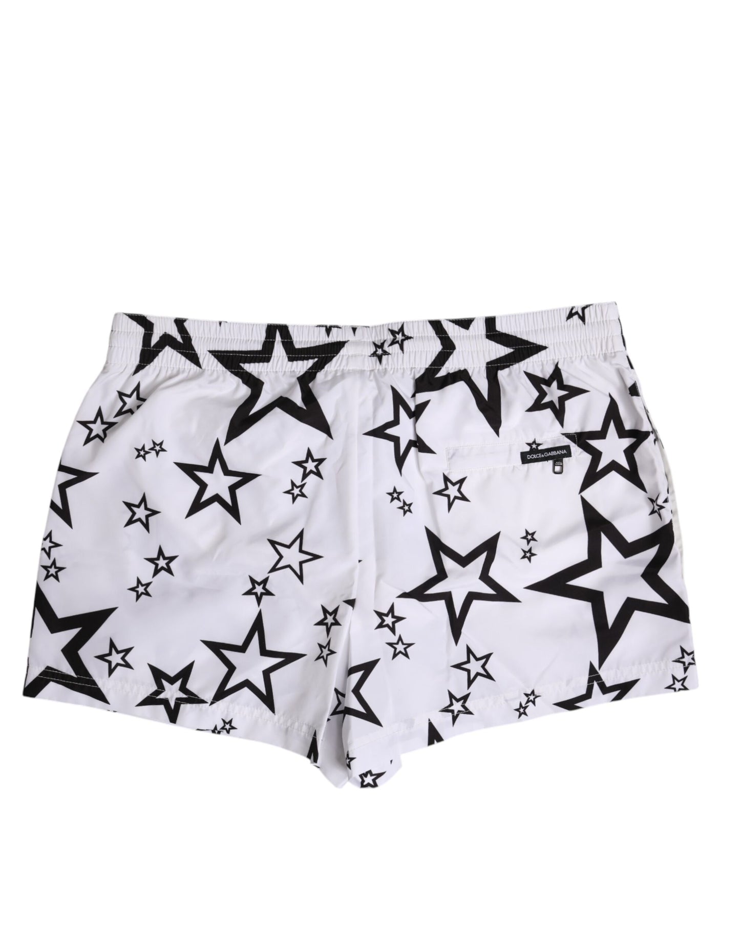 White Star Print Beachwear Men Shorts Swimwear