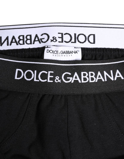 Black Cotton Stretch Regular Brief Underwear