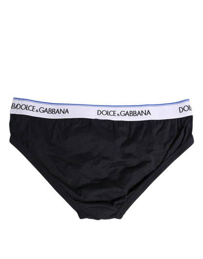 Black Cotton Stretch Regular Brief Underwear