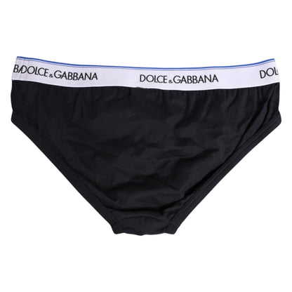 Black Cotton Stretch Regular Brief Underwear
