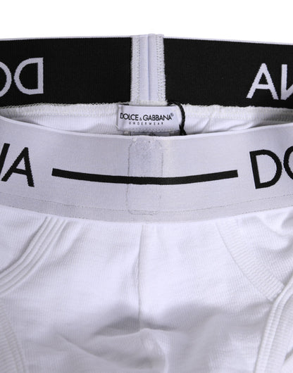 White Cotton Stretch Regular Brief Underwear