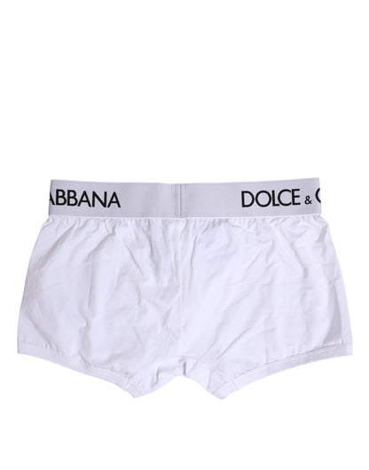 White Cotton Stretch Regular Boxer Underwear
