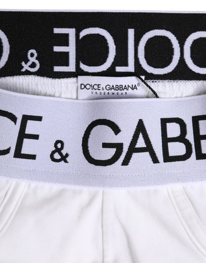 White Cotton Stretch Regular Brief Underwear