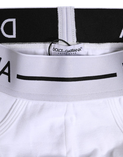 White Cotton Stretch Regular Brief Underwear