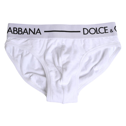 White Cotton Stretch Regular Brief Underwear