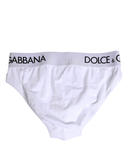 White Cotton Stretch Regular Brief Underwear