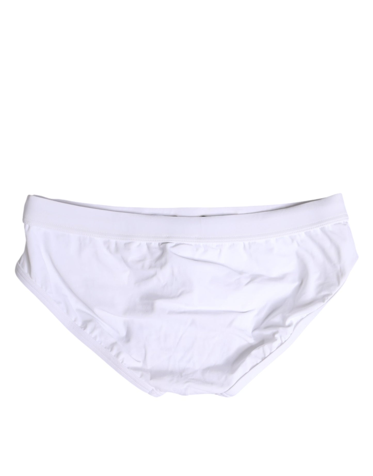 White Logo Drawstring Beachwear Brief Swimwear