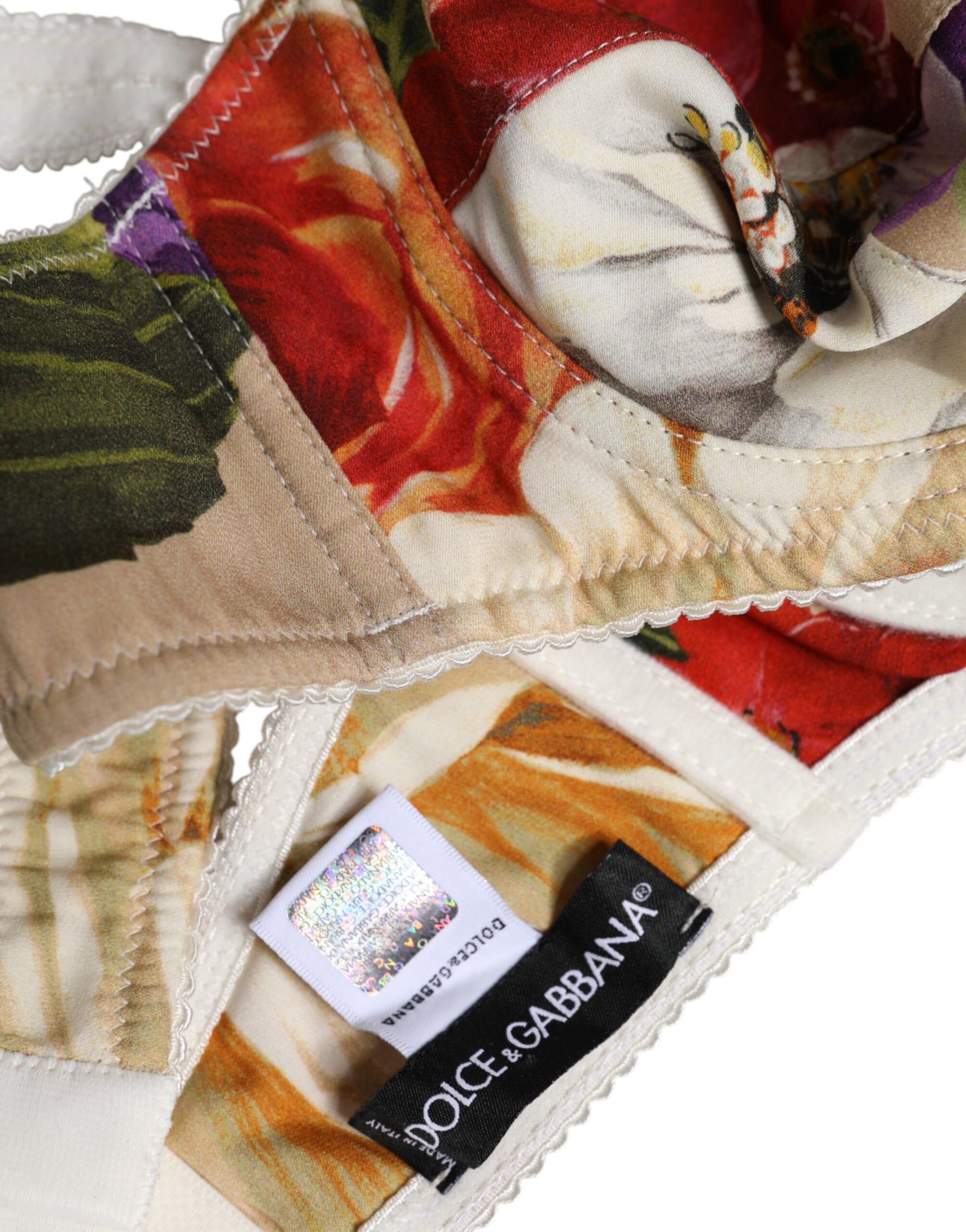 Beige Floral Balconcino Underwired Bra Underwear