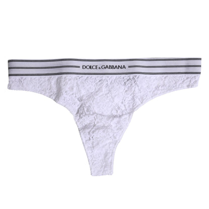 White Nylon Floral Lace Bottom Panty Underwear