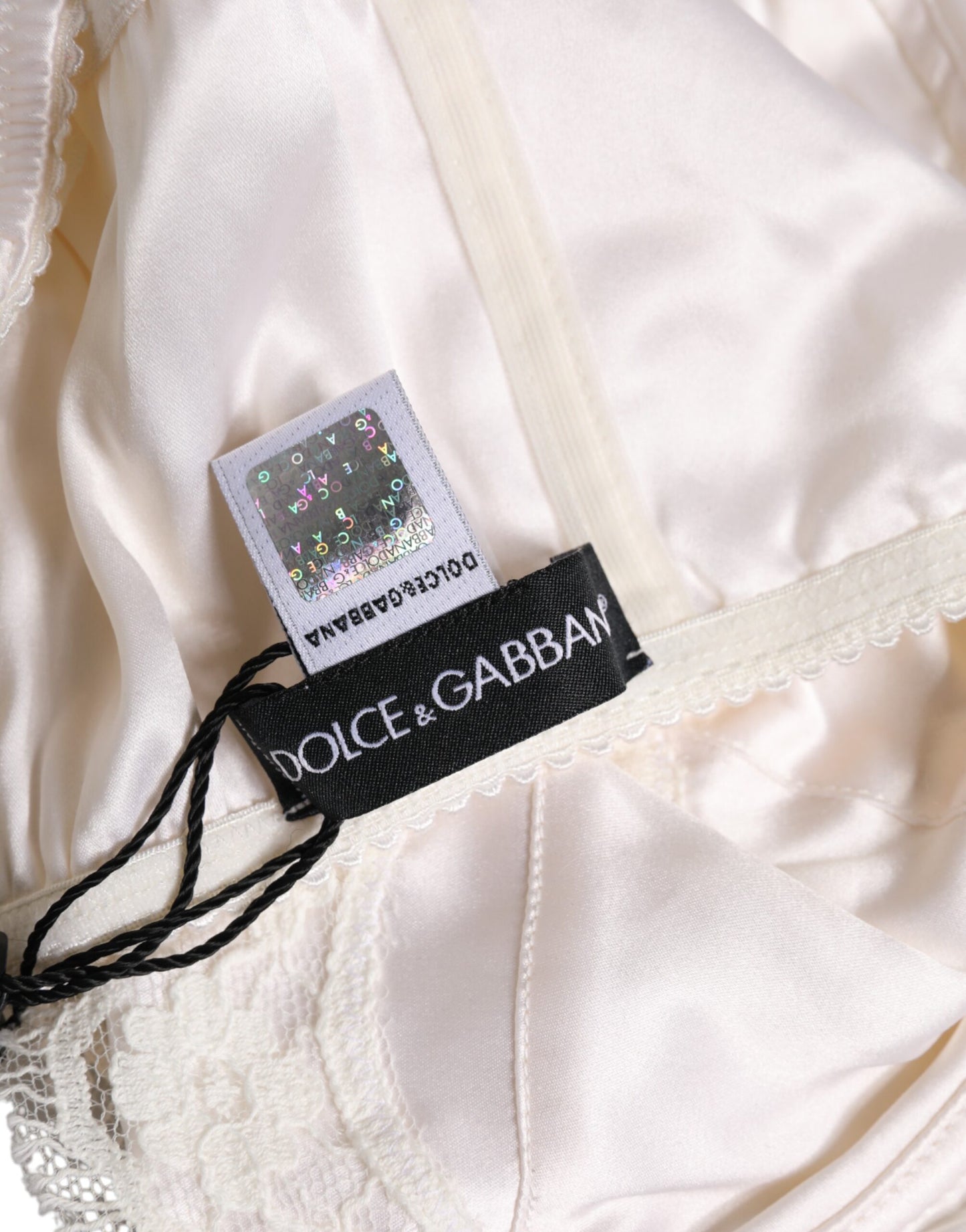 White Silk Underwired Balconette Bra Underwear