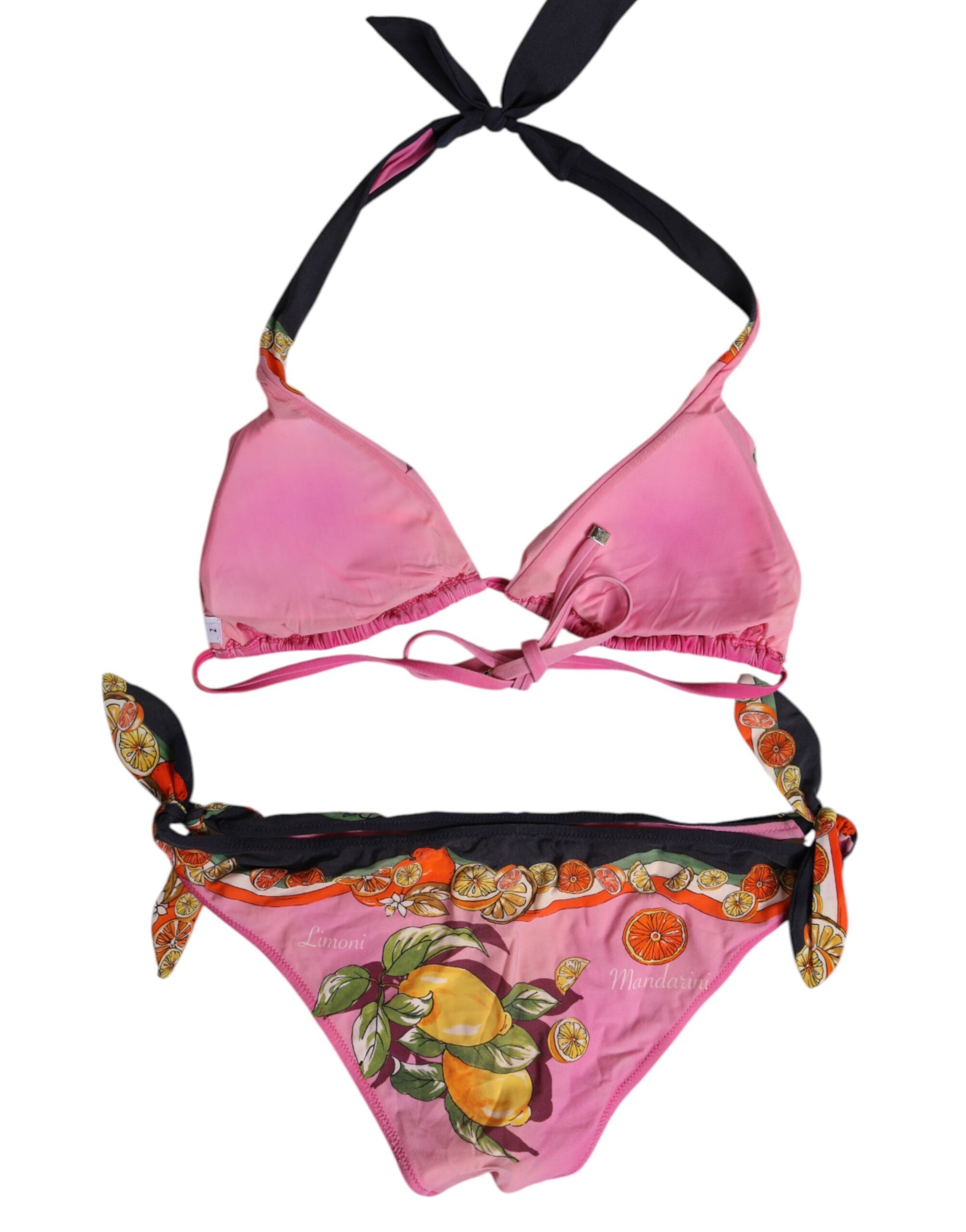 Pink Printed Swimsuit 2 Piece Top Bottom Swimwear