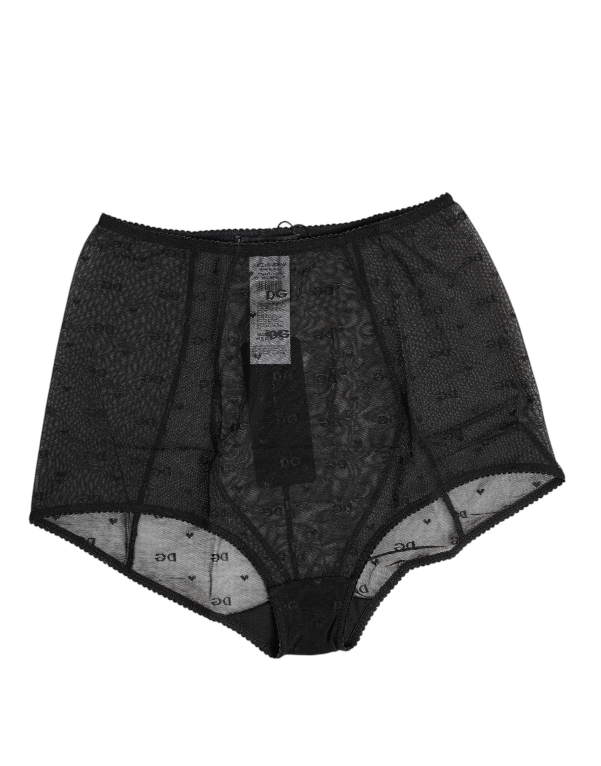 Black Logo Girdle High Waisted Panty Underwear