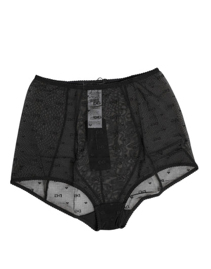 Black Logo Girdle High Waisted Panty Underwear