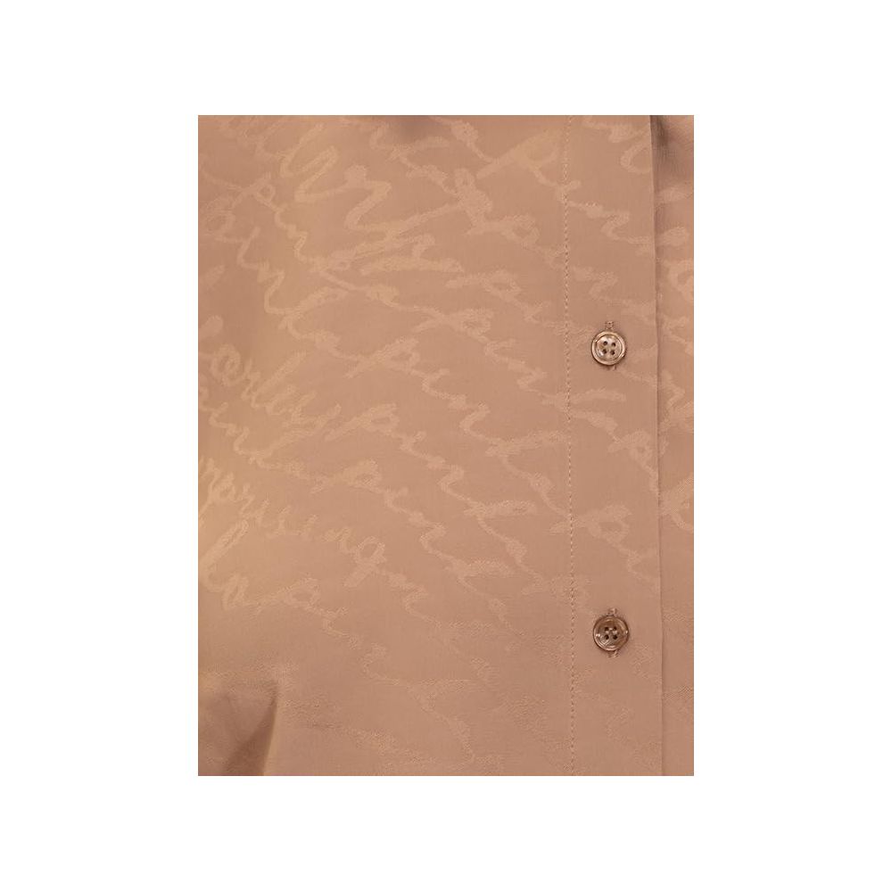 Beige Silk Women Shirt