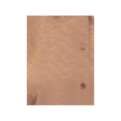 Beige Silk Women Shirt