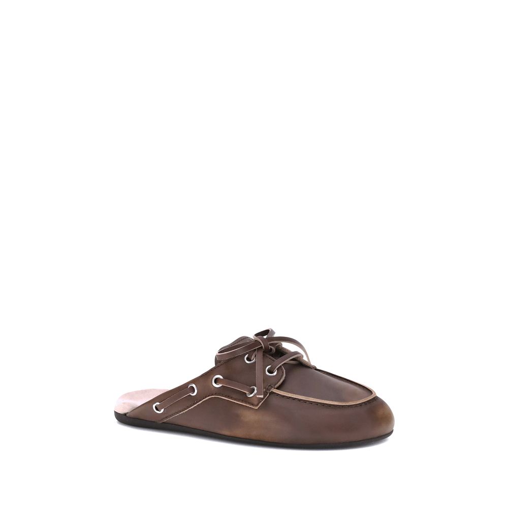 Leather Sabot Loafers