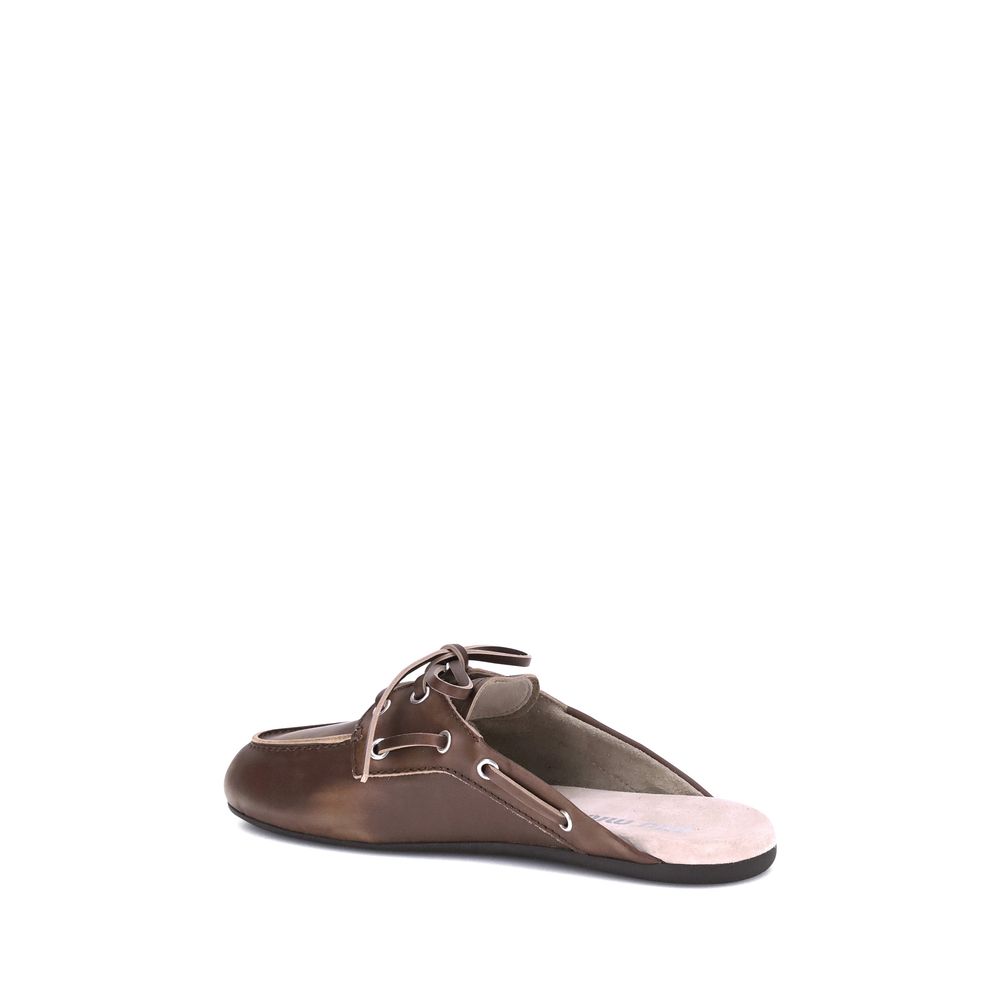 Leather Sabot Loafers