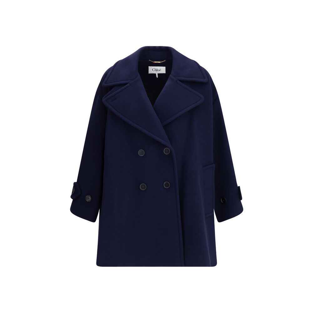 Oversized double breasted wool Coat