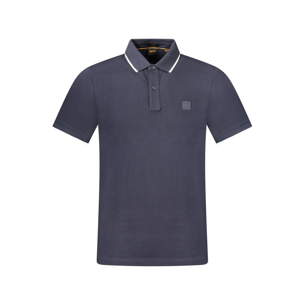 Polo de algodón azul