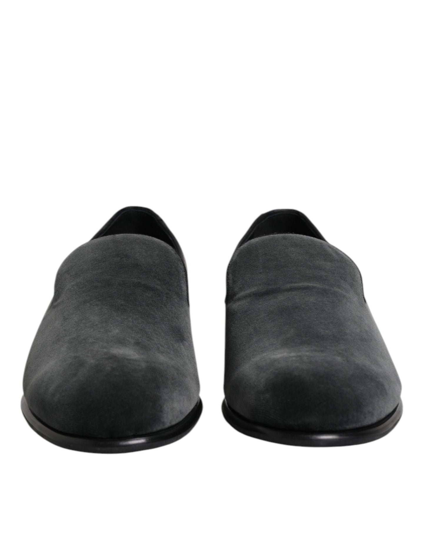 Black Velvet Slip On Loafers Formal Shoes