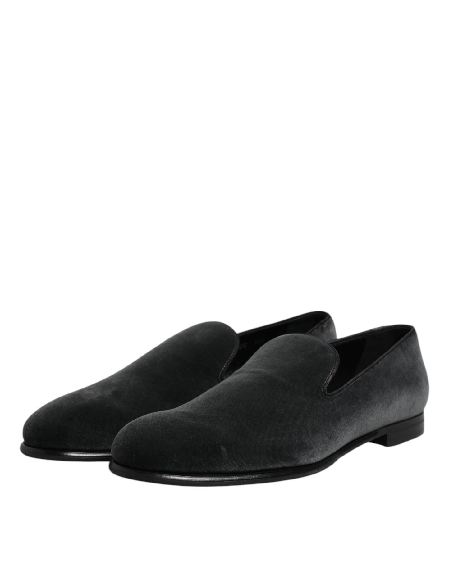 Black Velvet Slip On Loafers Formal Shoes