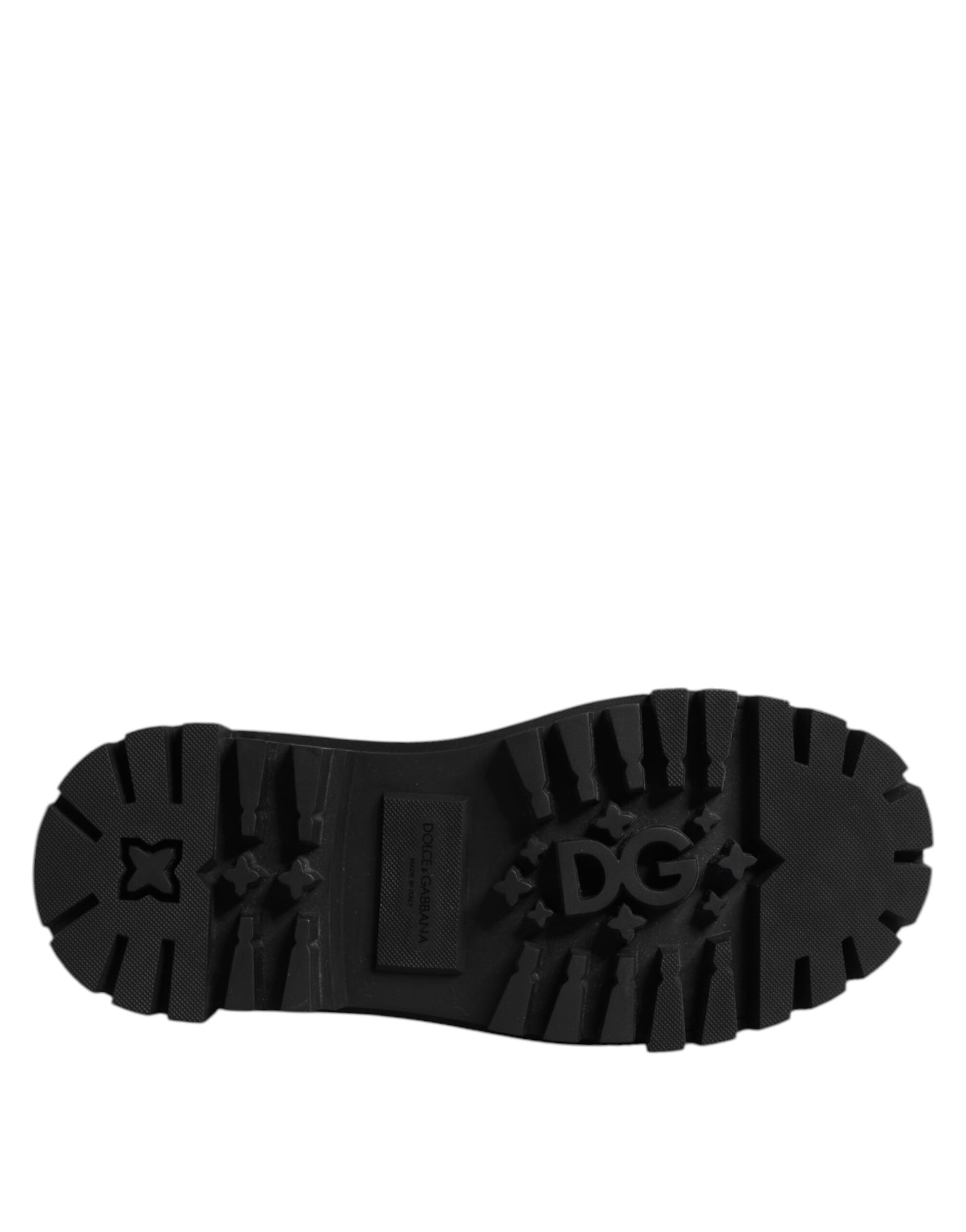 Black Leather Lace Up Mid Calf Boots Shoes