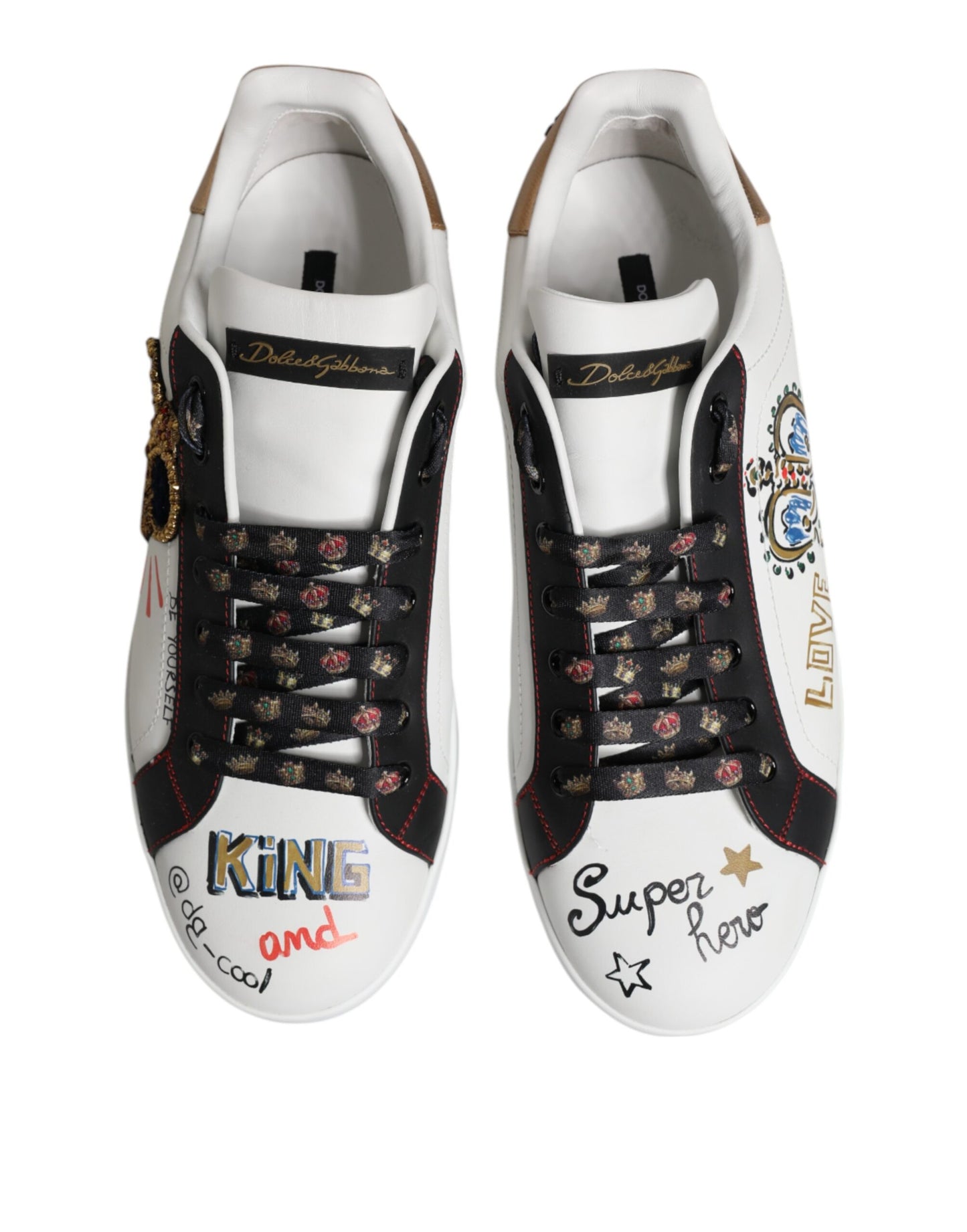 White Portofino Crown Men Sneakers Shoes