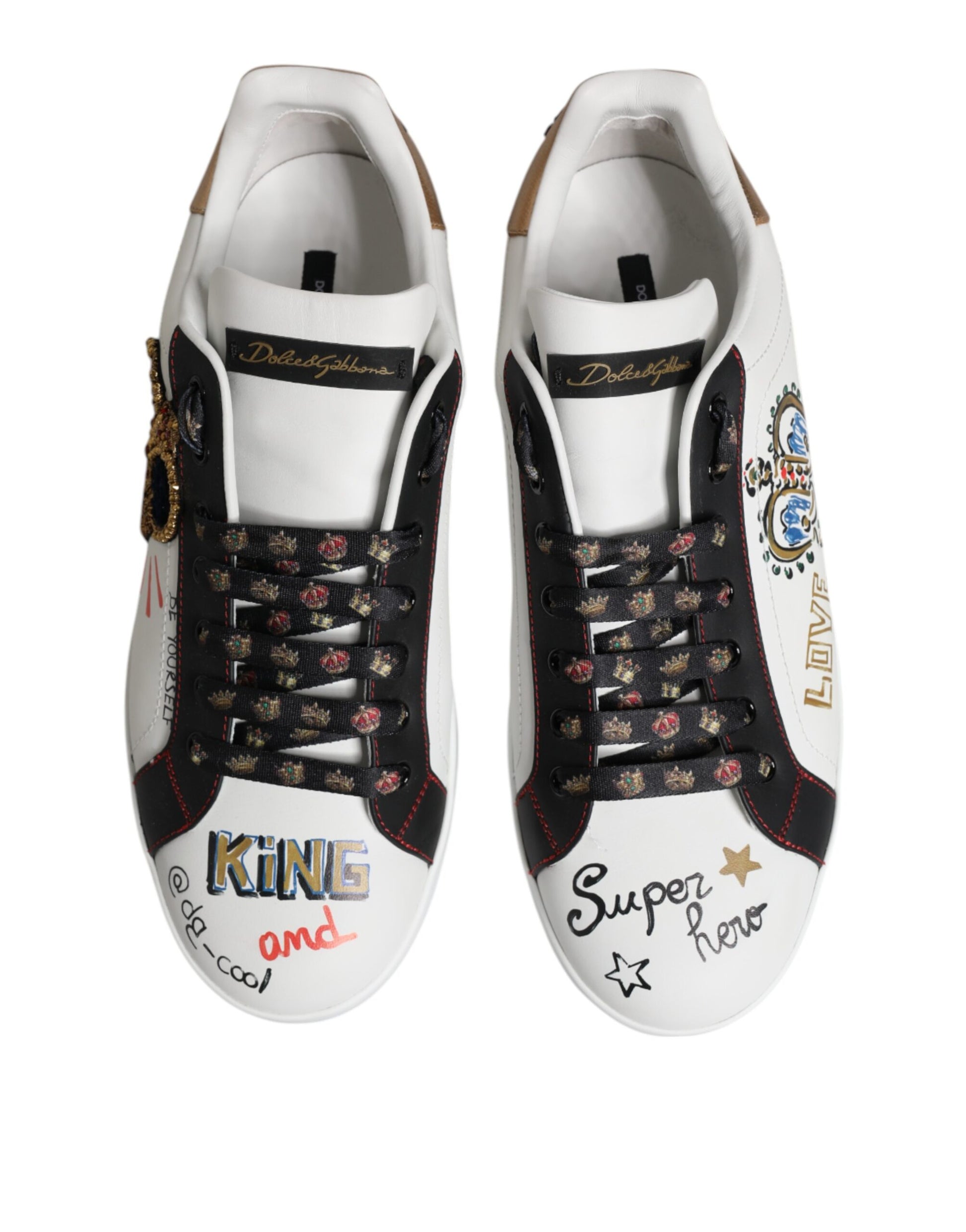 White Portofino Crown Men Sneakers Shoes