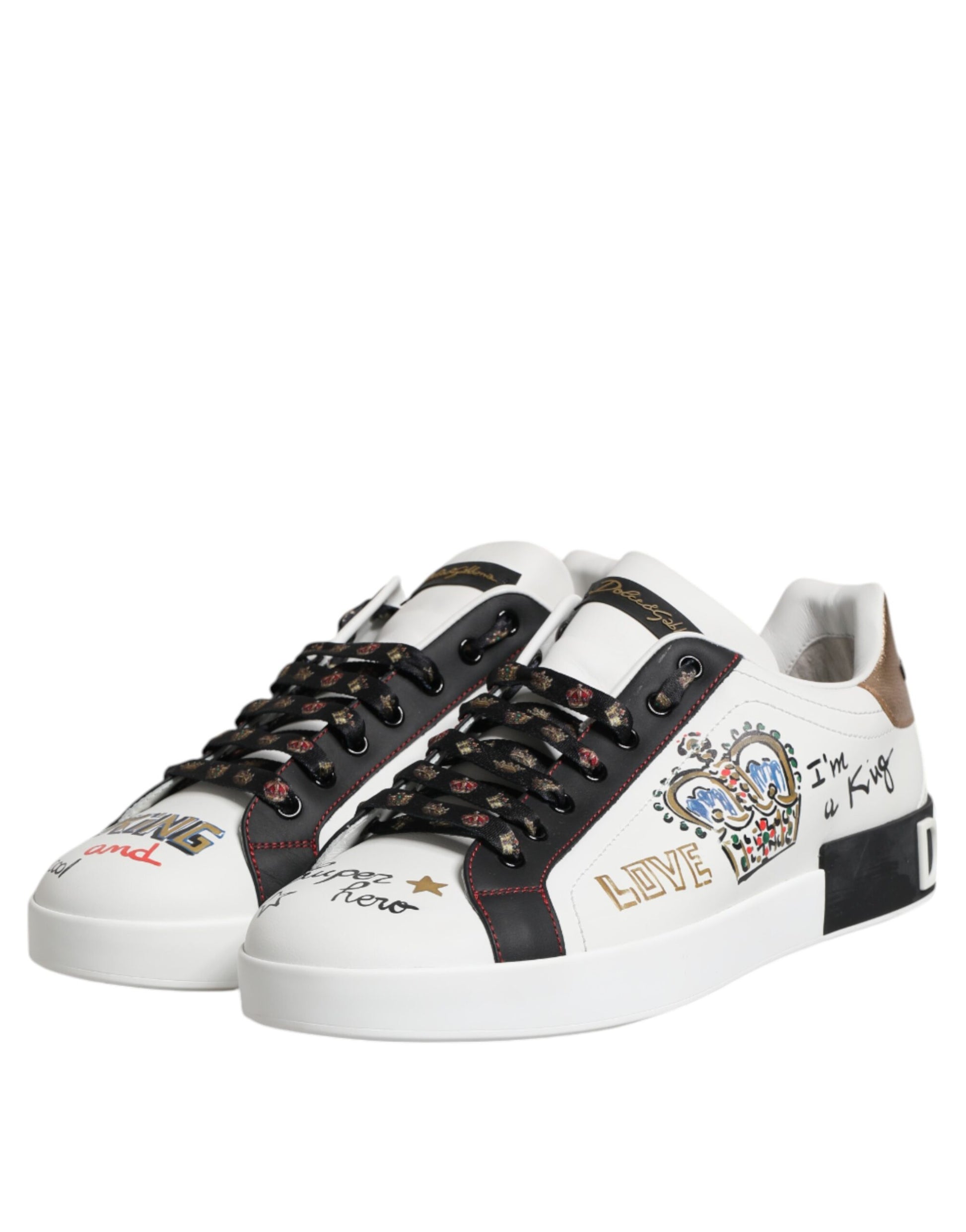 White Portofino Crown Men Sneakers Shoes