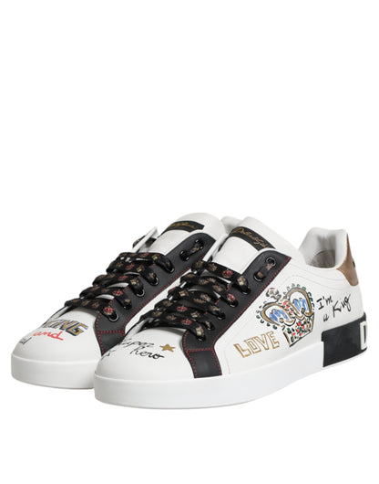 White Portofino Crown Men Sneakers Shoes