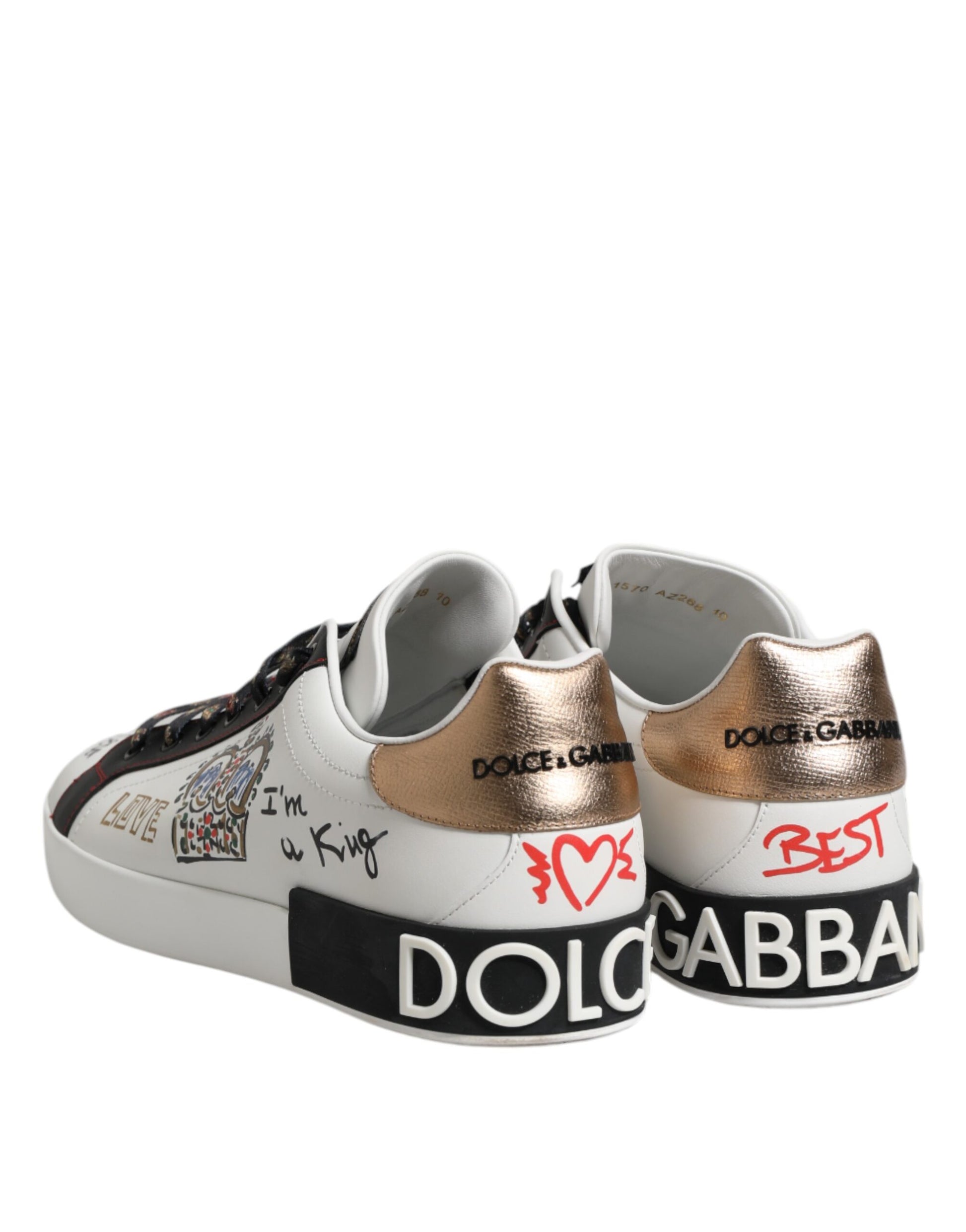 White Portofino Crown Men Sneakers Shoes