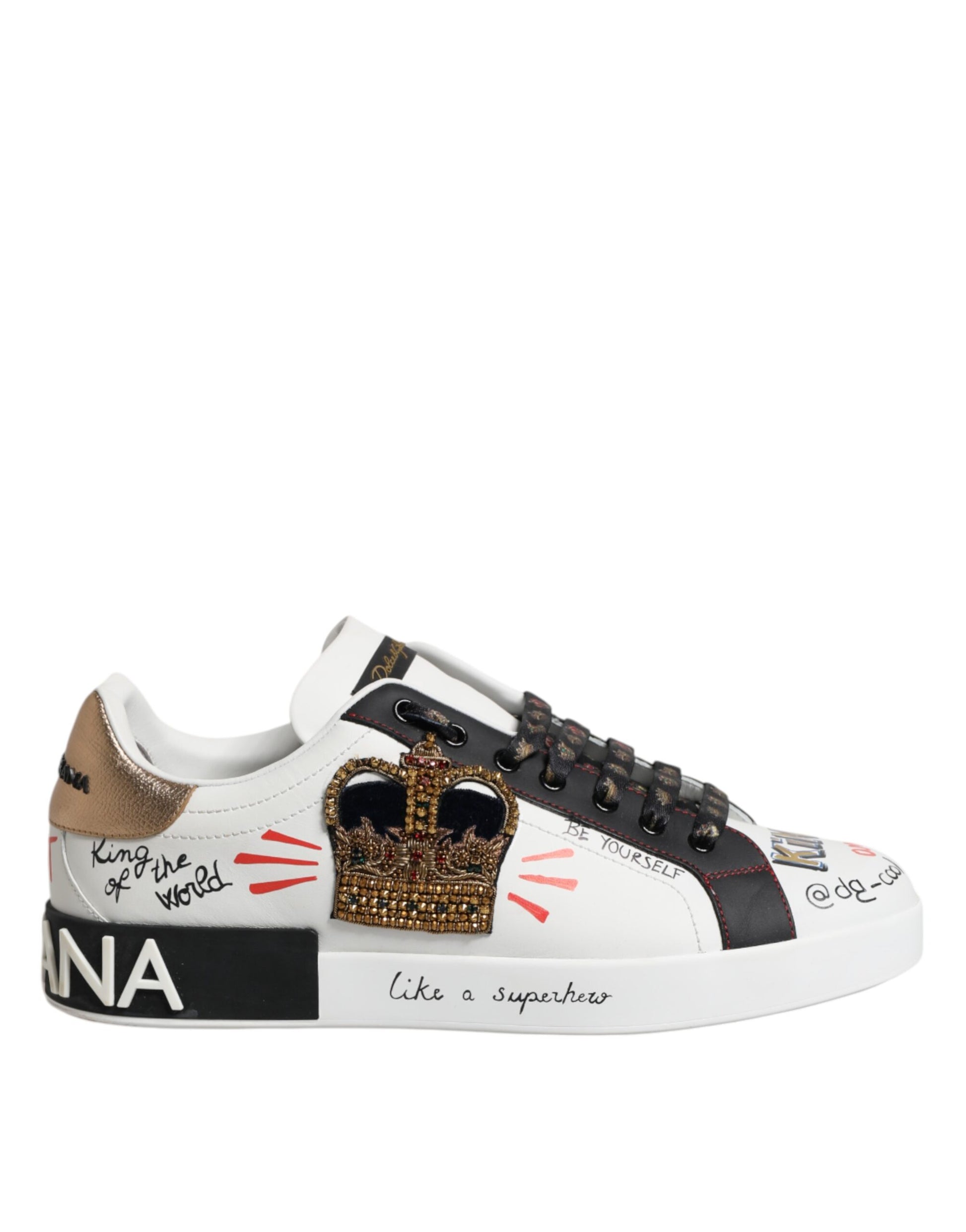 White Portofino Crown Men Sneakers Shoes