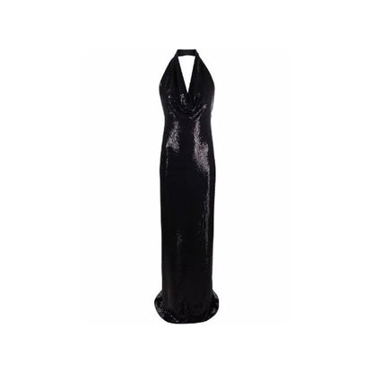 Sequin-Embellished Long Dress