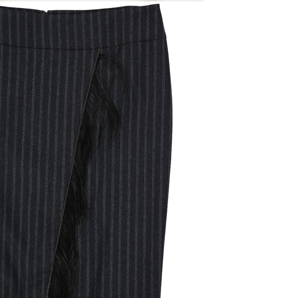 Wool Striped Skirt