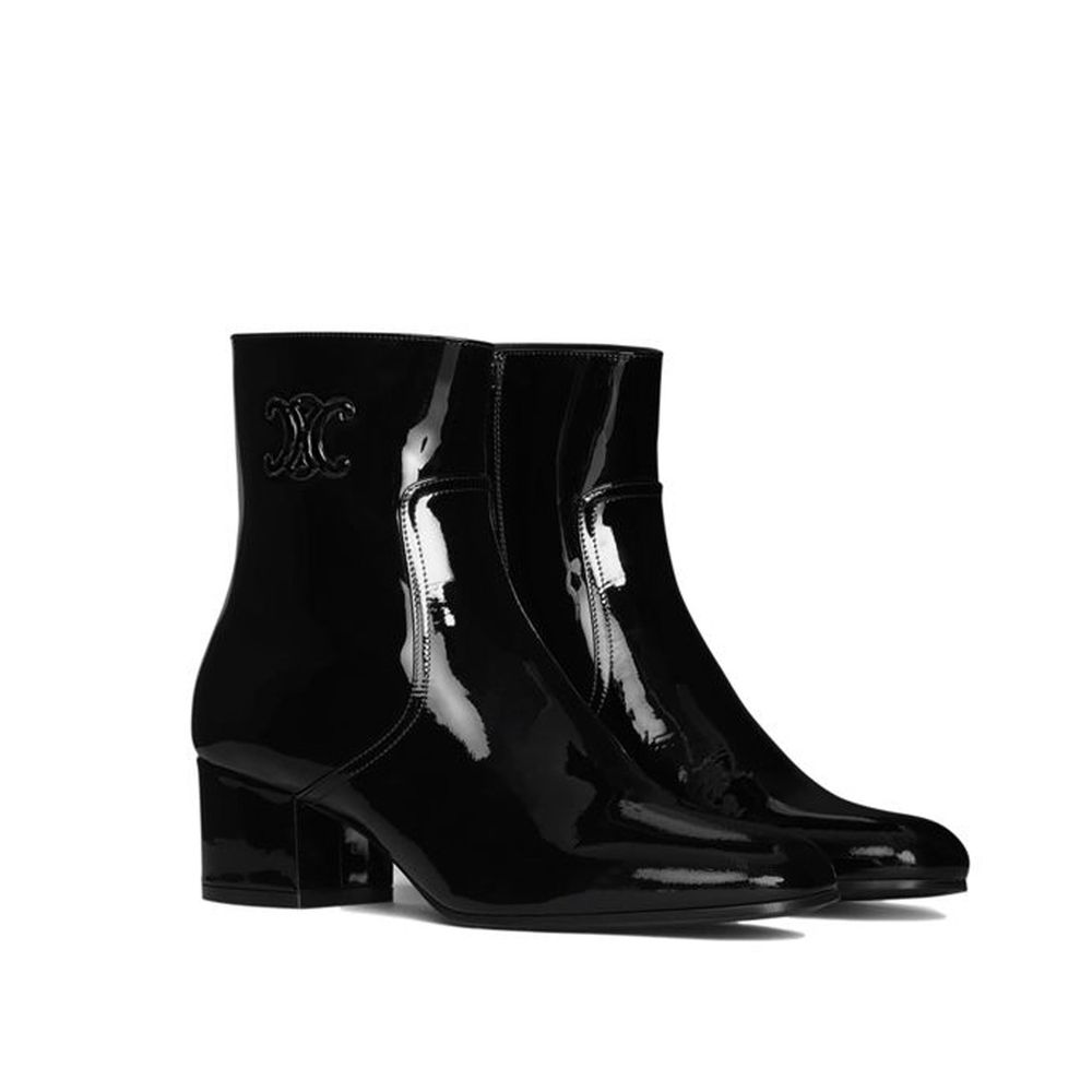 Triomphe Zipped Leather Boots