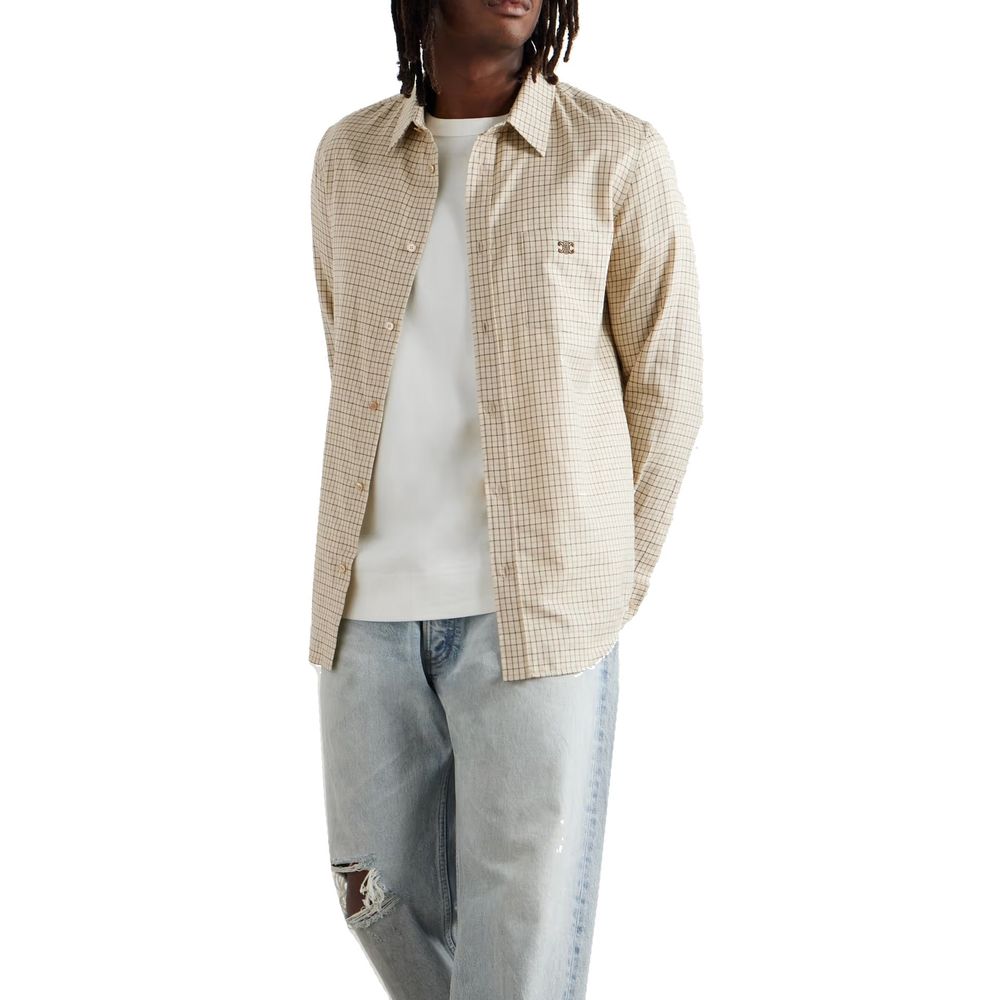 Logo-Embroidered Checked Cotton Shirt