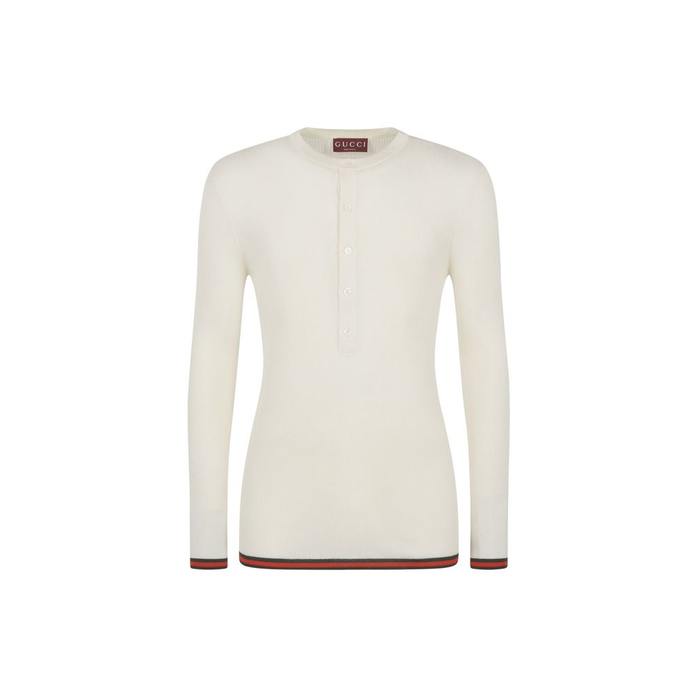 Ribbed-Knit Silk T-Shirt