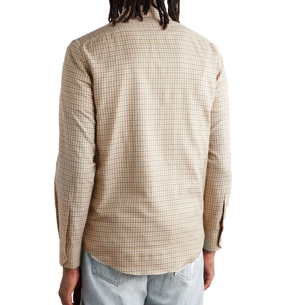 Logo-Embroidered Checked Cotton Shirt