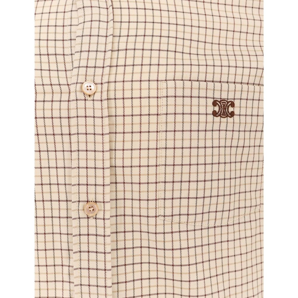 Logo-Embroidered Checked Cotton Shirt