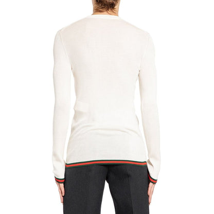 Ribbed-Knit Silk T-Shirt